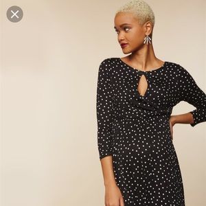 **CCO SALE** MiMi Maternity Black Polka Dot Dress